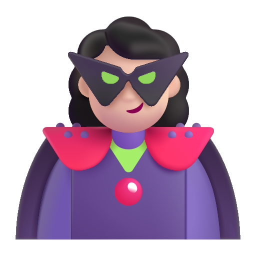 Woman Supervillain: Light Skin Tone on Microsoft 3D