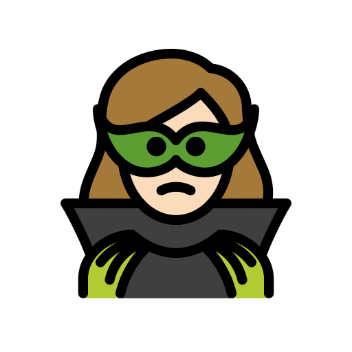 Woman Supervillain: Light Skin Tone on OpenMoji