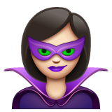Woman Supervillain: Light Skin Tone on WhatsApp
