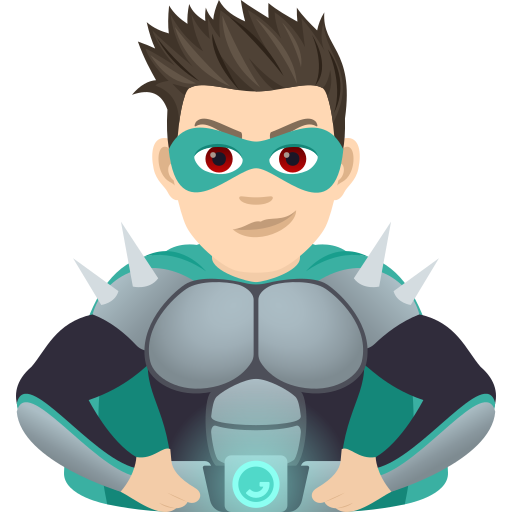 Man Supervillain: Light Skin Tone on JoyPixels