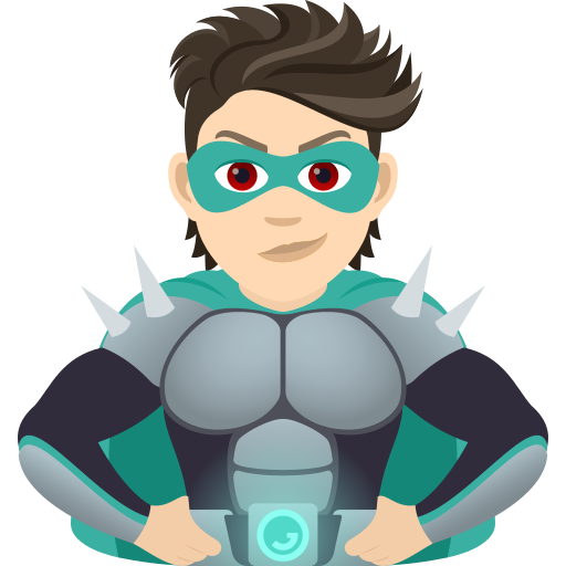 Supervillain: Light Skin Tone on JoyPixels