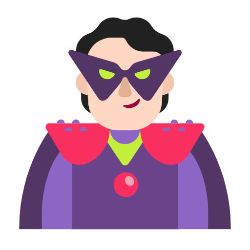 Supervillain: Light Skin Tone on Microsoft Fluent