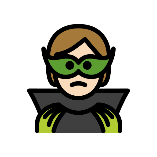 Supervillain: Light Skin Tone on OpenMoji