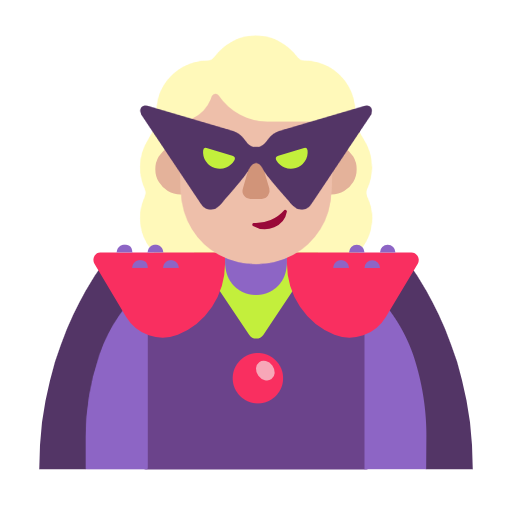 Woman Supervillain: Medium-Light Skin Tone on Microsoft Fluent