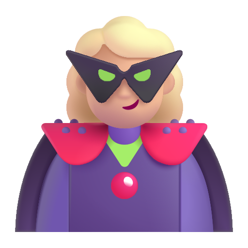 Woman Supervillain: Medium-Light Skin Tone on Microsoft 3D