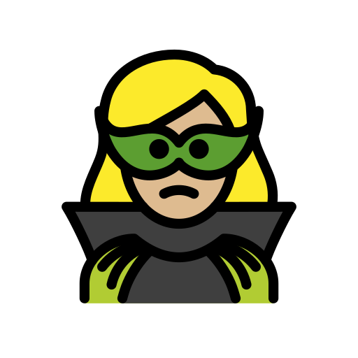 Woman Supervillain: Medium-Light Skin Tone on OpenMoji