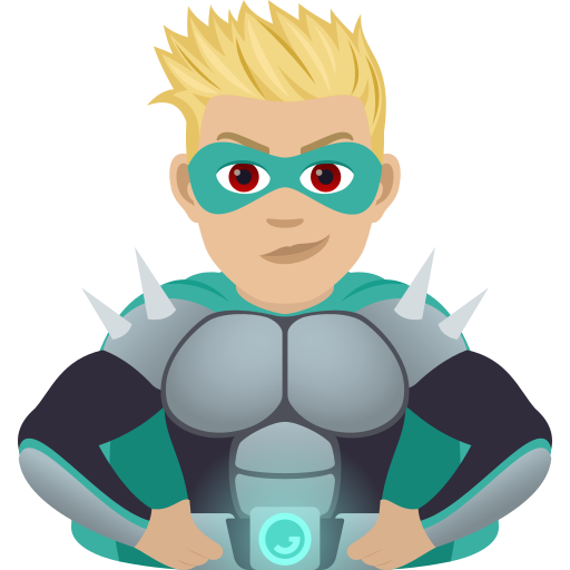 Man Supervillain: Medium-Light Skin Tone on JoyPixels
