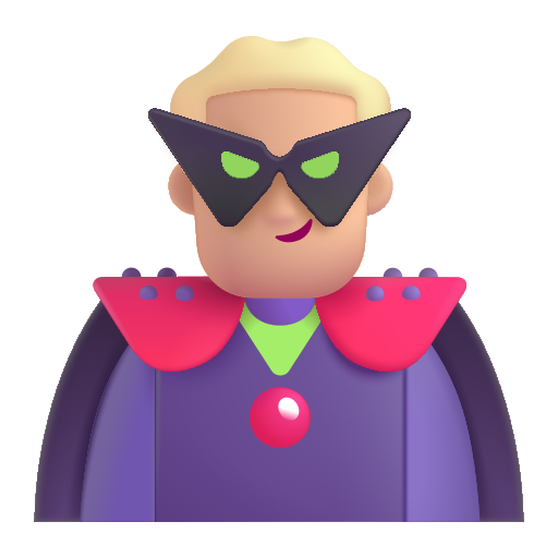 Man Supervillain: Medium-Light Skin Tone on Microsoft 3D