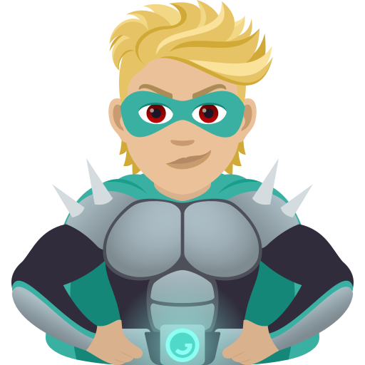 Supervillain: Medium-Light Skin Tone on JoyPixels