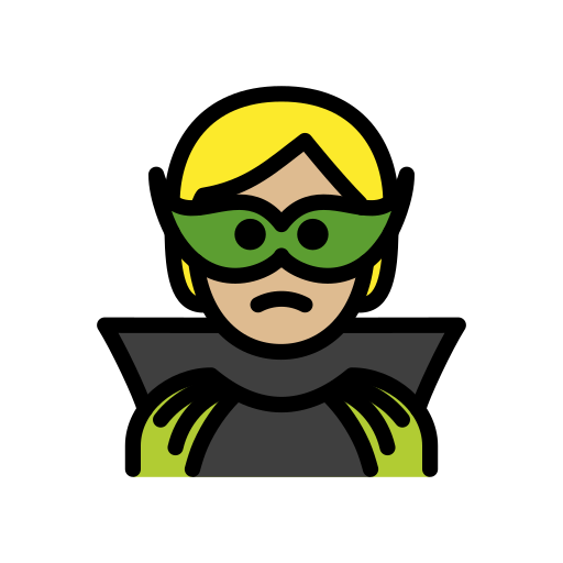 Supervillain: Medium-Light Skin Tone on OpenMoji