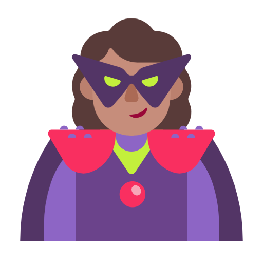 Woman Supervillain: Medium Skin Tone on Microsoft Fluent