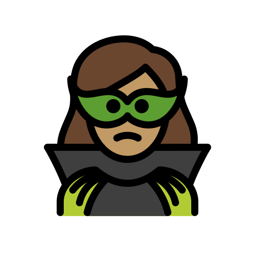 Woman Supervillain: Medium Skin Tone on OpenMoji