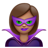 Woman Supervillain: Medium Skin Tone on WhatsApp