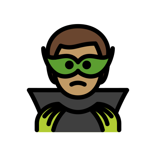 Man Supervillain: Medium Skin Tone on OpenMoji