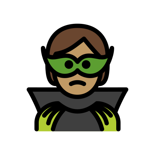 Supervillain: Medium Skin Tone on OpenMoji
