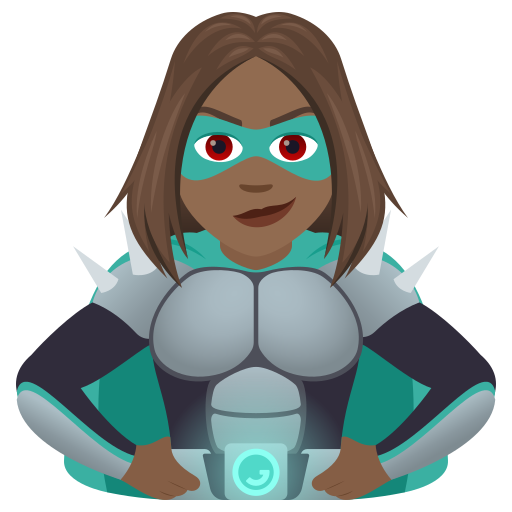 Woman Supervillain: Medium-Dark Skin Tone on JoyPixels