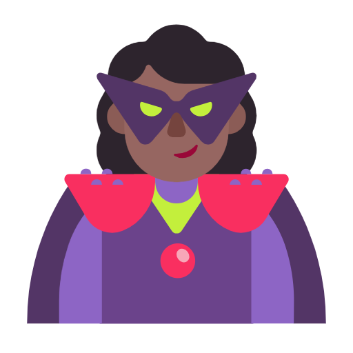 Woman Supervillain: Medium-Dark Skin Tone on Microsoft Fluent