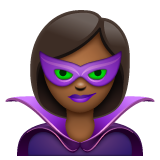 Woman Supervillain: Medium-Dark Skin Tone on WhatsApp