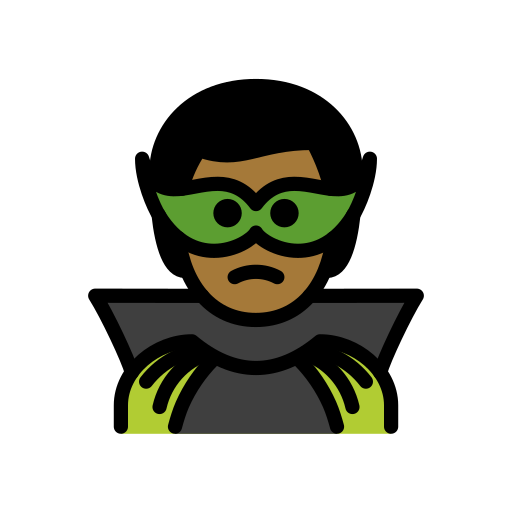 Man Supervillain: Medium-Dark Skin Tone on OpenMoji