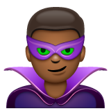 Man Supervillain: Medium-Dark Skin Tone on WhatsApp