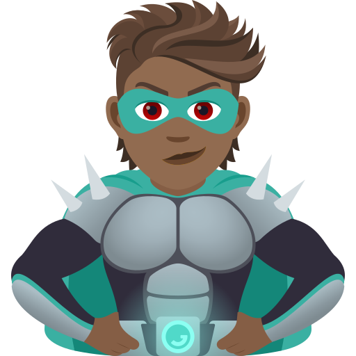 Supervillain: Medium-Dark Skin Tone on JoyPixels
