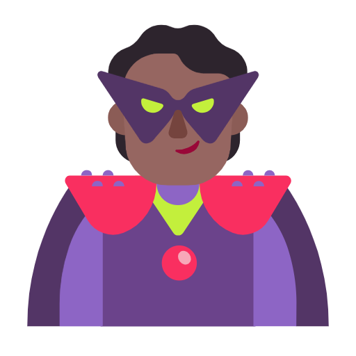 Supervillain: Medium-Dark Skin Tone on Microsoft Fluent