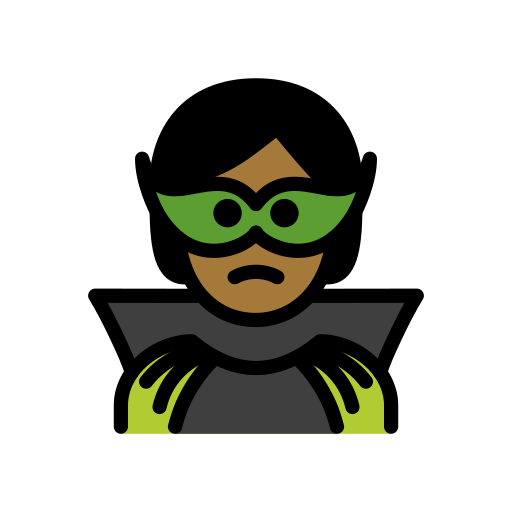 Supervillain: Medium-Dark Skin Tone on OpenMoji