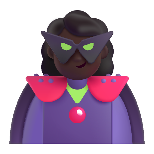 Woman Supervillain: Dark Skin Tone on Microsoft 3D