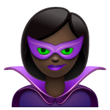 Woman Supervillain: Dark Skin Tone on WhatsApp