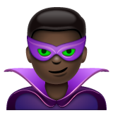 Man Supervillain: Dark Skin Tone on WhatsApp