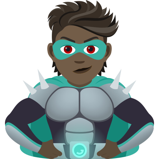 Supervillain: Dark Skin Tone on JoyPixels