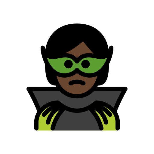 Supervillain: Dark Skin Tone on OpenMoji