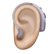 Ear With Hearing Aid: Medium-Light Skin Tone on Samsung