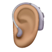 Ear With Hearing Aid: Medium Skin Tone on Samsung