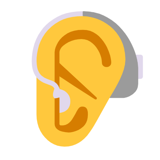 Ear With Hearing Aid on Microsoft Fluent
