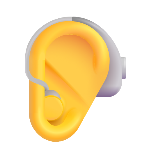 Ear With Hearing Aid on Microsoft 3D