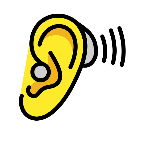 Ear With Hearing Aid on OpenMoji