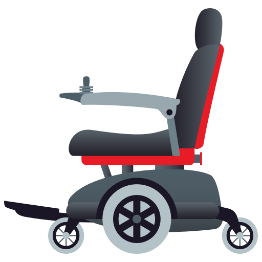Motorized Wheelchair on JoyPixels