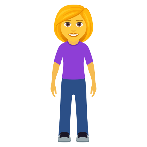 Woman Standing on JoyPixels