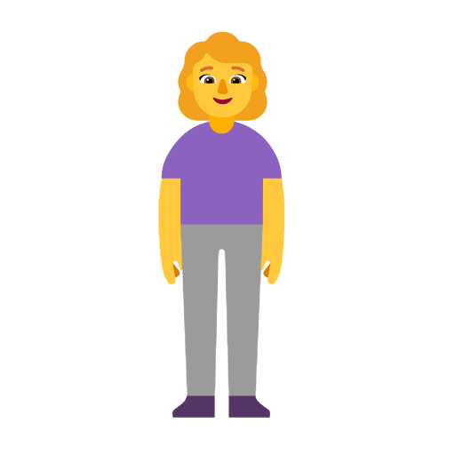 Woman Standing on Microsoft Fluent