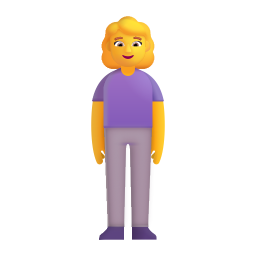 Woman Standing on Microsoft 3D