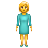 Woman Standing on WhatsApp