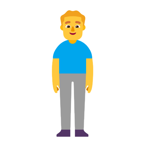 Man Standing on Microsoft Fluent