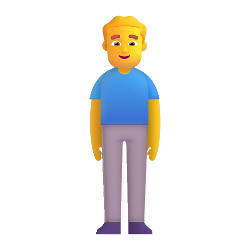 Man Standing on Microsoft 3D