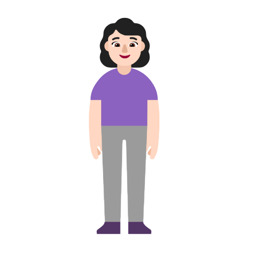 Woman Standing: Light Skin Tone on Microsoft Fluent