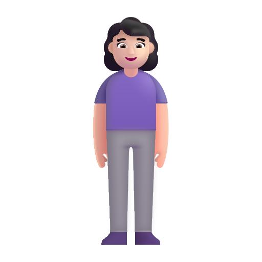 Woman Standing: Light Skin Tone on Microsoft 3D