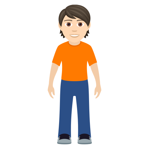 Standing Person: Light Skin Tone on JoyPixels