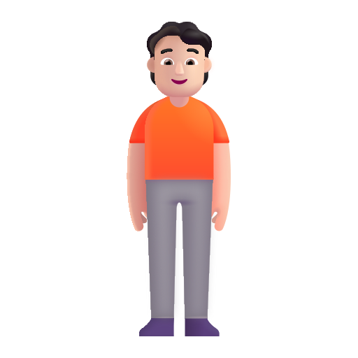 Standing Person: Light Skin Tone on Microsoft 3D