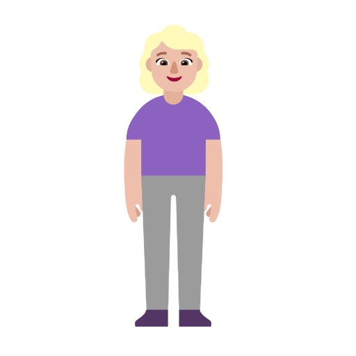Woman Standing: Medium-Light Skin Tone on Microsoft Fluent