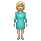 Woman Standing: Medium-Light Skin Tone on WhatsApp
